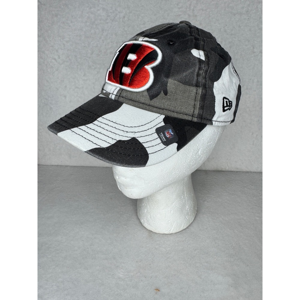New Era Cincinnati Bengals 9TWENTY Child Camo Hat NFL Adjustable Cap Black White